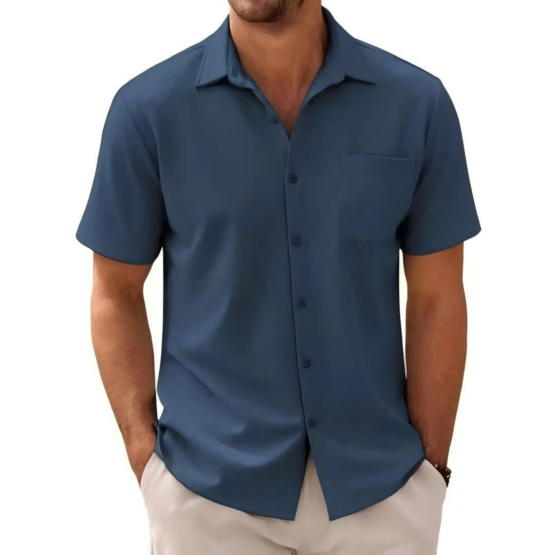 Men's Plus Size Short Sleeve Cardigan