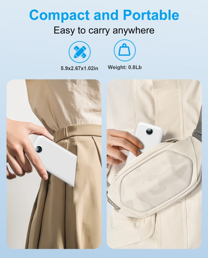 Fast Charging Power Bank with AC Socket & Dual-Wire Digital Display