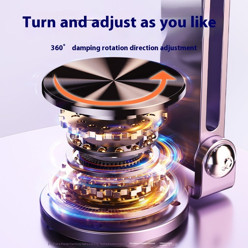 Metal Rotating Desktop Phone Stand – Adjustable Folding Mobile Holder for Desk & Table