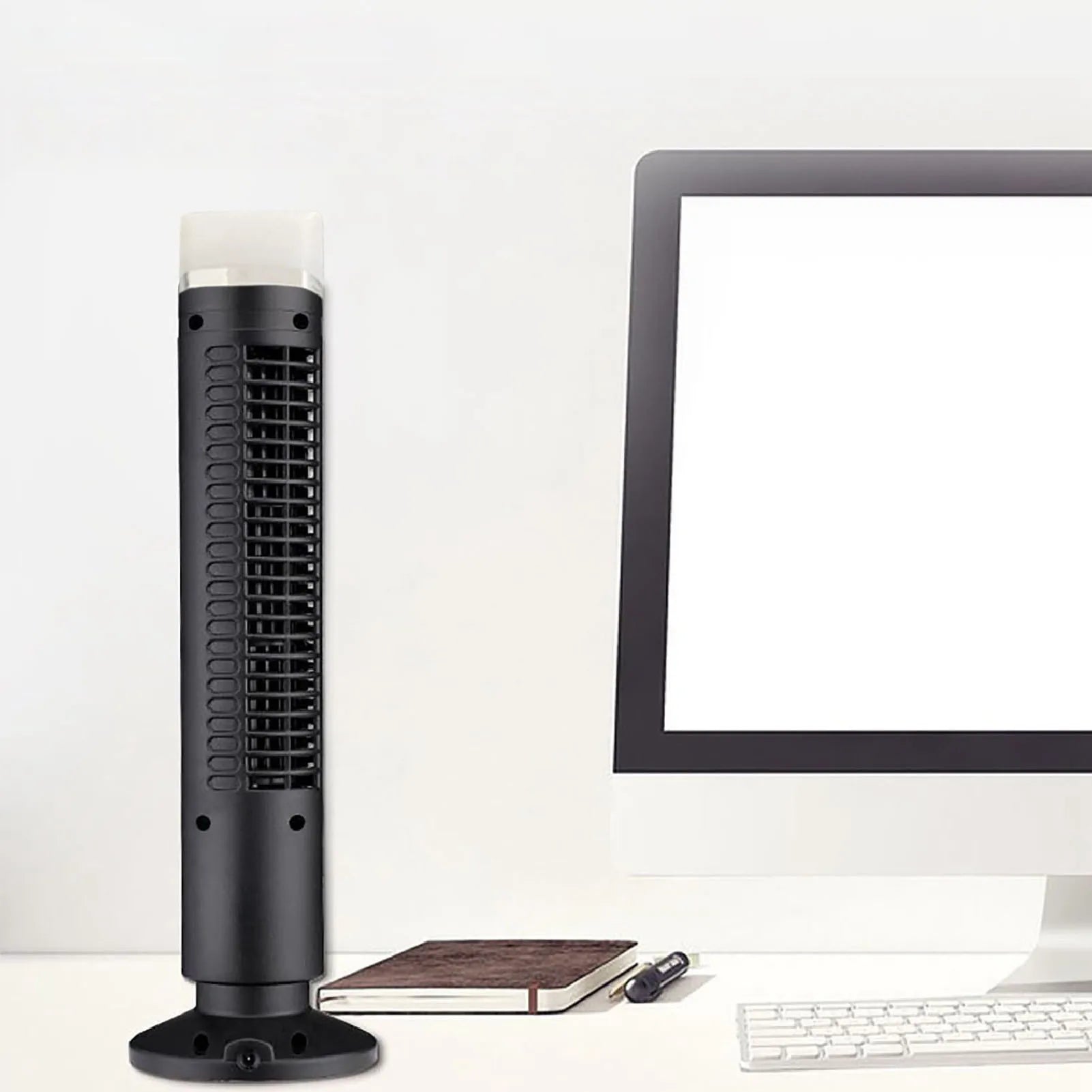 Bladeless Cooling Fan Table Fan Tower Bladeless Fan Bladeless Tower Fan Portable USB Desk Fan with Light for Home Bedroom