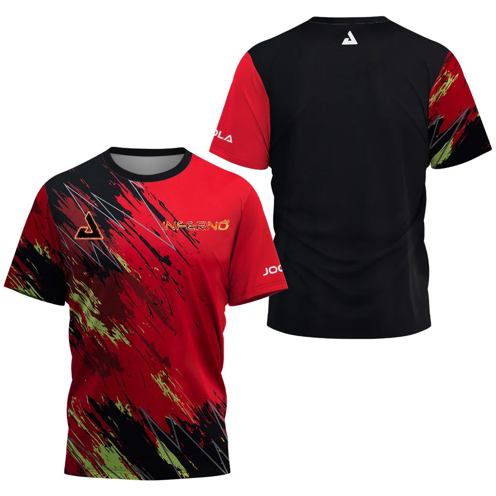 Men’s Summer Quick Dry Sports T-Shirt – Table Tennis, Badminton & Tennis Training Top with Monogram Print