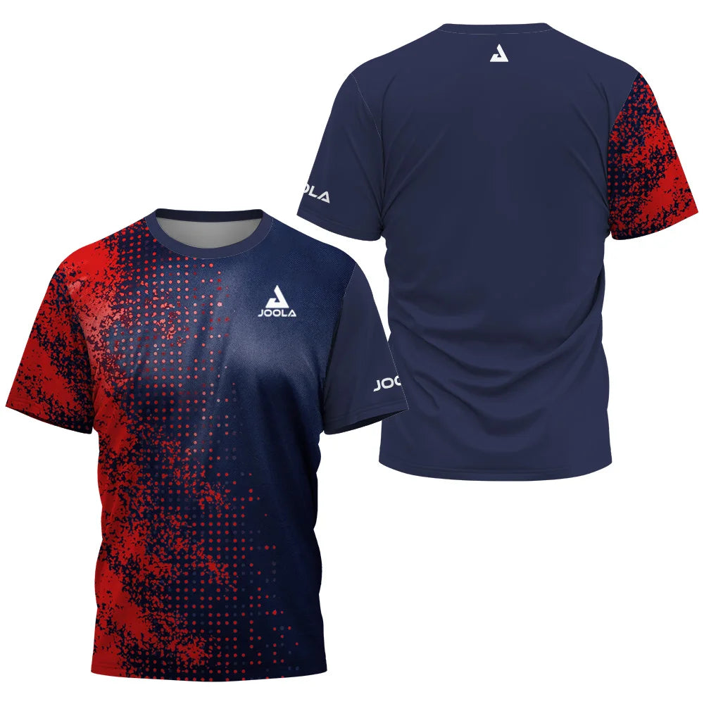 Men’s Summer Quick Dry Sports T-Shirt – Table Tennis, Badminton & Tennis Training Top with Monogram Print