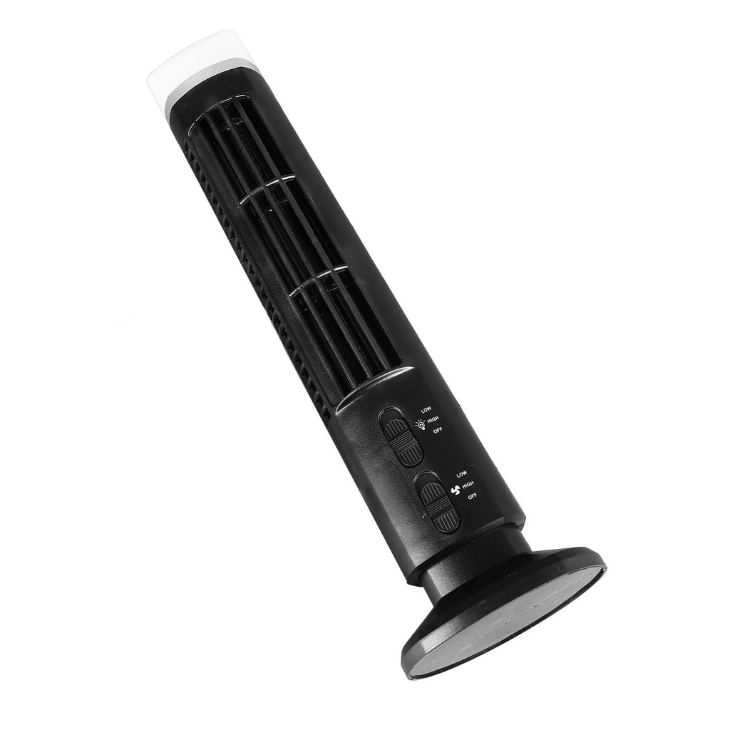 Bladeless Cooling Fan Table Fan Tower Bladeless Fan Bladeless Tower Fan Portable USB Desk Fan with Light for Home Bedroom