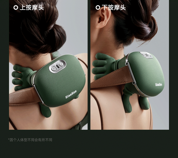 Bionic Neck Shoulder Massager Heated Back Massagers Electric Kneading Muscles Massage Pillow Neck Waist Leg Body ﻿3-Level Modes