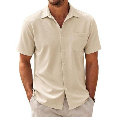 Men's Plus Size Short Sleeve Cardigan